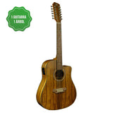 Guitarra Electroacústica Bamboo Docerola Koa 42"- Bridge Doctor + Incluye Funda Acolchada