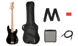 Paquete Bajo Eléctrico Squier Affinity Series Precision Bass PJ Pack, Maple Fingerboard, Black, Funda, Rumble 15