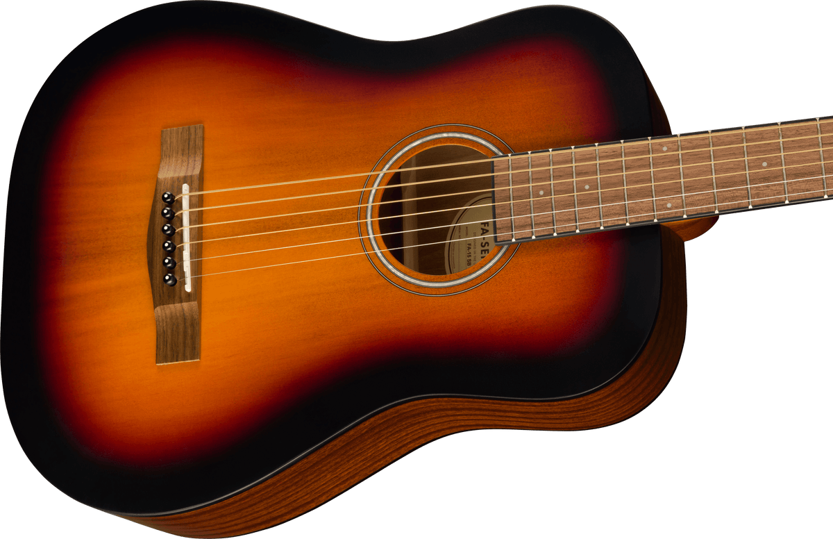 relajarse Sinis Correspondiente Guitarra Acustica FA-15 escala 3/4 ,con funda, Walnut Fingerboard, Sun –  The Rock Lab Mexico