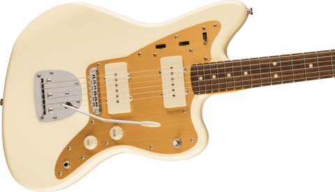 Guitarra Eléctrica Squier J Mascis Jazzmaster, Gold Anodized Pickguard, Vintage White