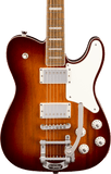 Guitarra eléctrica Squier Paranormal Troublemaker Telecaster Deluxe Bigsby, Honey Sunburst