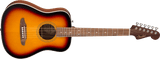 Guitarra acústica Fender California Standard Redondo Mini, con funda, 3-Color Sunburst