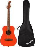 Guitarra acústica Fender California Standard Redondo Mini, con funda, Fiesta Red