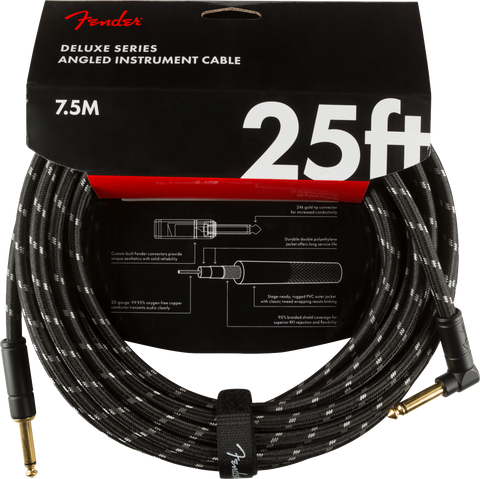 Cable Fender Deluxe Series, 7.5m, Black Tweed