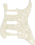 Pickguard, Stratocaster S/S/S, 11-Hole Mount, Aged White Pearl, 4-Ply