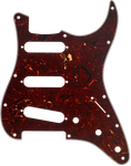 Pickguard, Stratocaster S/S/S, 11-Hole Mount, Tortoise Shell, 4-Ply