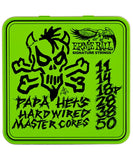 Paquete de cuerdas Ernie Balls Papa Het´s Hardwired Master Core 11-50