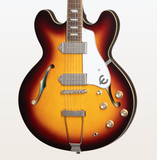 Guitarra eléctrica Epiphone Casino, Vintage sunburst, con funda