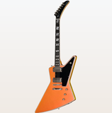 Guitarra eléctrica Epiphone Futura Explorer Custom, Firestorm Shift, con funda