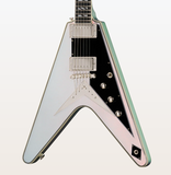 Guitarra eléctrica Epiphone Futura Flying V Custom, Quicksilver Shift, con funda