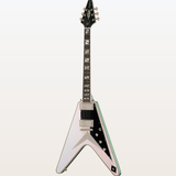 Guitarra eléctrica Epiphone Futura Flying V Custom, Quicksilver Shift, con funda