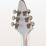 Guitarra eléctrica Epiphone Futura Flying V Custom, Quicksilver Shift, con funda