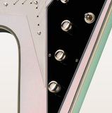 Guitarra eléctrica Epiphone Futura Flying V Custom, Quicksilver Shift, con funda