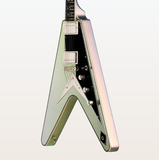 Guitarra eléctrica Epiphone Futura Flying V Custom, Quicksilver Shift, con funda