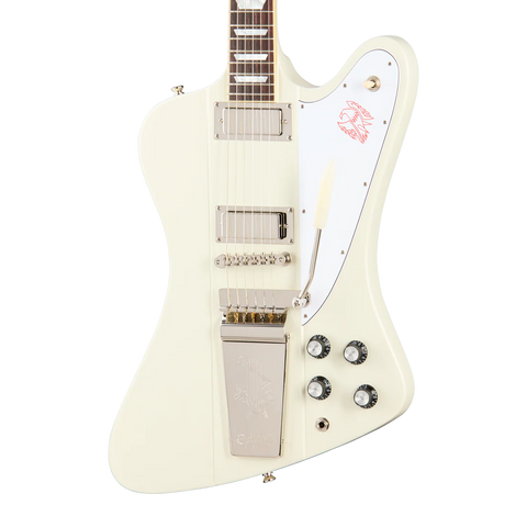 Guitarra eléctrica Epiphone Inspired by Gibson Custom, 1963 IGC Firebird V Reissue / Maestro Vibrola, Polaris White