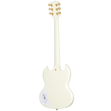 Guitarra Eléctrica Epiphone Les Paul SG Custom con Maestro Vibrola, Classic White, Inspired by Gibson Custom