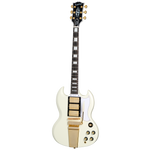 Guitarra Eléctrica Epiphone Les Paul SG Custom con Maestro Vibrola, Classic White, Inspired by Gibson Custom