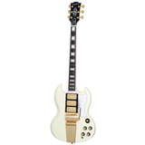 Guitarra Eléctrica Epiphone Les Paul SG Custom con Maestro Vibrola, Classic White, Inspired by Gibson Custom