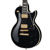Guitarra eléctrica Epiphone Les Paul Custom, Ebony, incluye funda