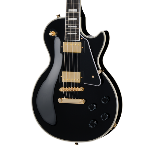 Guitarra eléctrica Epiphone Les Paul Custom, Ebony, incluye funda