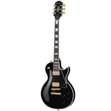 Guitarra eléctrica Epiphone Les Paul Custom, Ebony, incluye funda