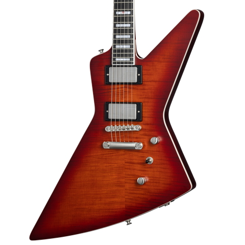 Guitarra Epiphone Extura Prophecy Aged Bengal Tiger Burst, con funda