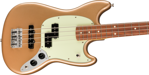 Bajo Eléctrico Fender Player Mustang Bass PJ, Pau Ferro Fingerboard, Firemist Gold