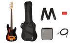 Paquete Bajo Eléctrico Squier Affinity Series Precision Bass PJ Pack, 3-Color Sunburst, Funda, Rumble 15
