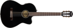 Guitarra Electroacústica Fender CN-140SCE Nylon Thinline, Black w/case