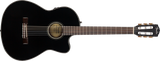 Guitarra Electroacústica Fender CN-140SCE Nylon Thinline, Black w/case