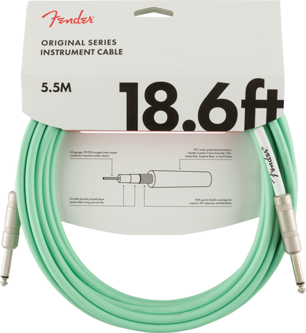 Cable Fender Original Series Instrument Cable, 5.5, Surf Green