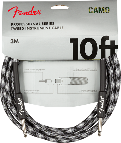 Cable Fender Professional Series, 3m, Winter Camo