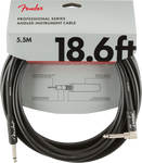 Cable Fender Professional Series Instrument Cable, Straight/Angle, 5.5m, Black