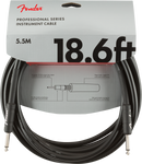 Cable Fender Professional Series Instrument, Straight/Straight, 5.5m, Black