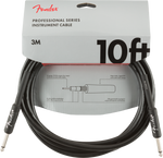 Professional Series Instrument Cable, Straight/Straight, 10', Black (3m)
