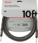 Cable Fender Professional Series Instrument Cables, 10', Gray Tweed