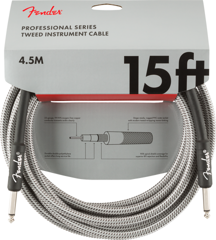 Cable Fender Professional Series,4.5m, White Tweed