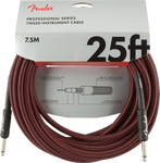 Professional Series Instrument Cable, 25', Red Tweed