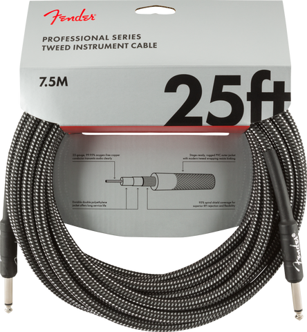 Cable Fender Professional Series , 7.5m , Gray Tweed