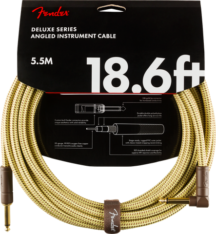 Deluxe Series Instrument Cable, Straight/Angle, 5.5 Tweed