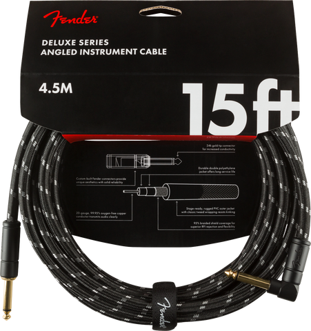 Cable Fender Deluxe Series Instrument, L ,4.5m,  Black Tweed