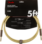 Cable Fender Deluxe Series Instruments Cable, Straight/Straight,1.5m , Tweed