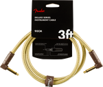Cable Fender 90cm Deluxe Series Instrument Cable, Angle/Angle, , Tweed